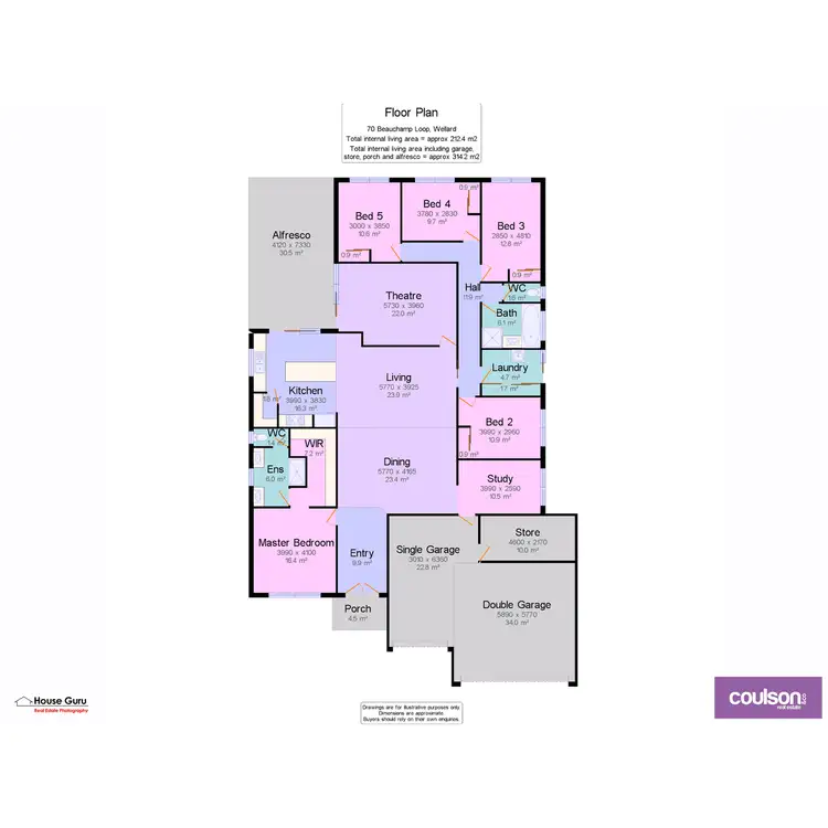 Floorplan of Homely house listing, 70 Beauchamp Loop, Wellard WA 6170