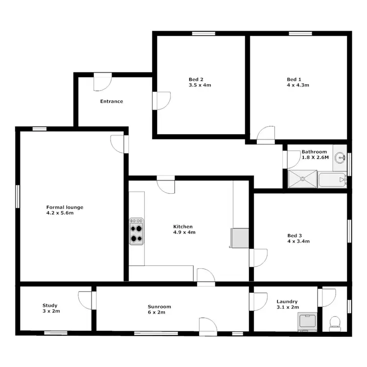 Floorplan of Homely house listing, 53 London Street, Port Lincoln SA 5606
