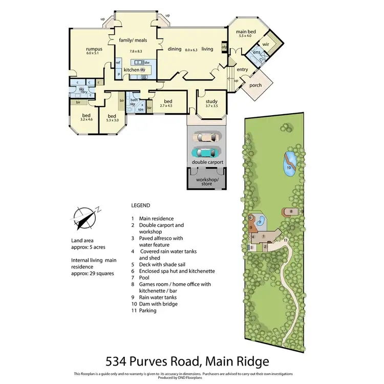 Floorplan of Homely house listing, 534 Purves Road, Main Ridge VIC 3928