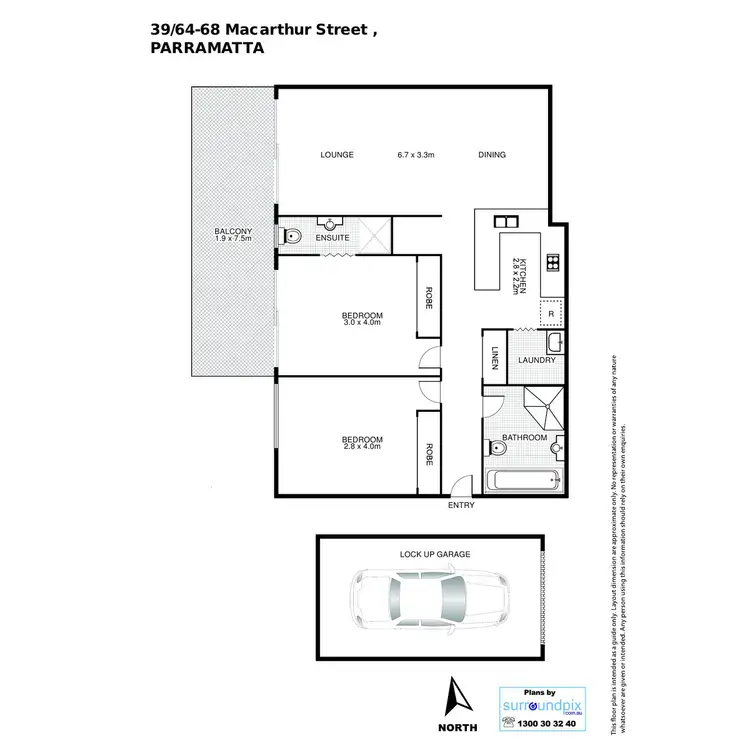 Floorplan of Homely unit listing, 39/64-68 Macarthur Street, Parramatta NSW 2150