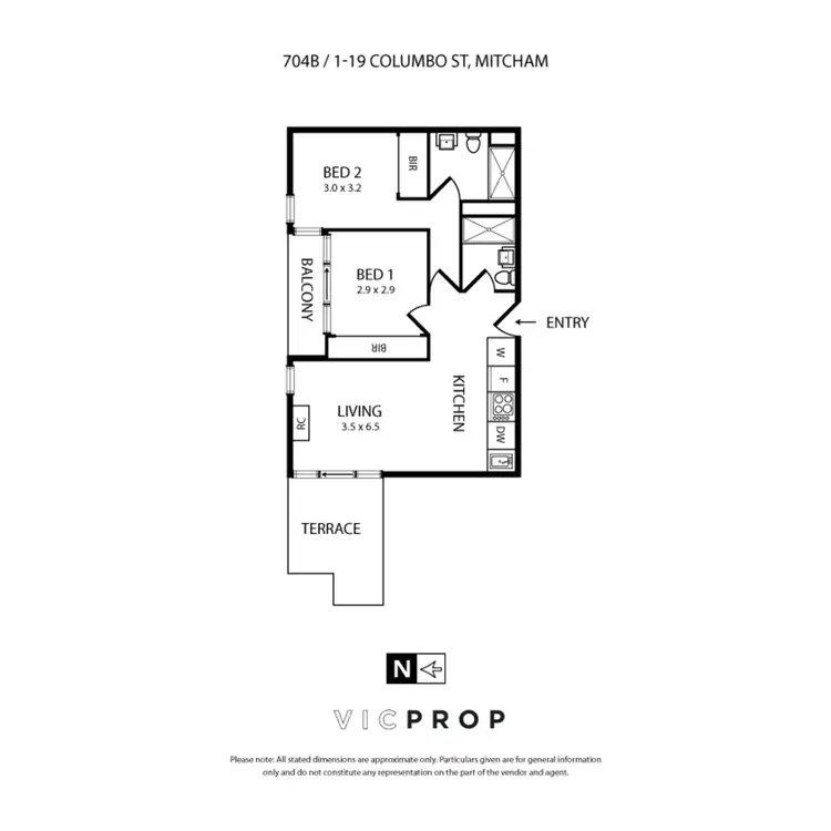 Floorplan of Homely apartment listing, 704B/1-19 Colombo Street, Mitcham VIC 3132
