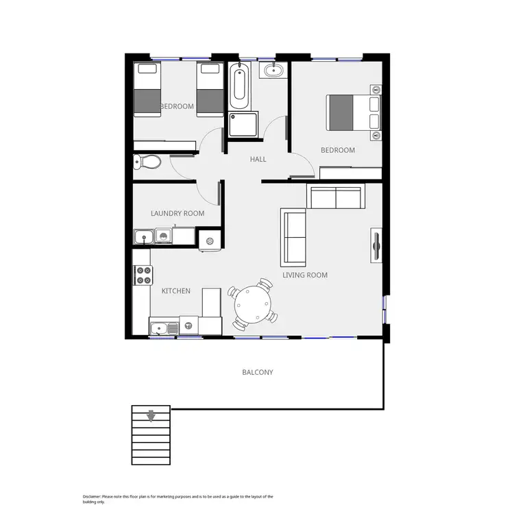 Floorplan of Homely unit listing, 7/55 Ocean Drive, Merimbula NSW 2548