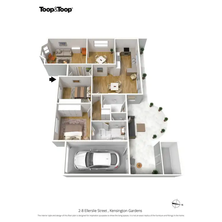 Floorplan of Homely unit listing, 2/8 Ellerslie Street, Kensington Gardens SA 5068