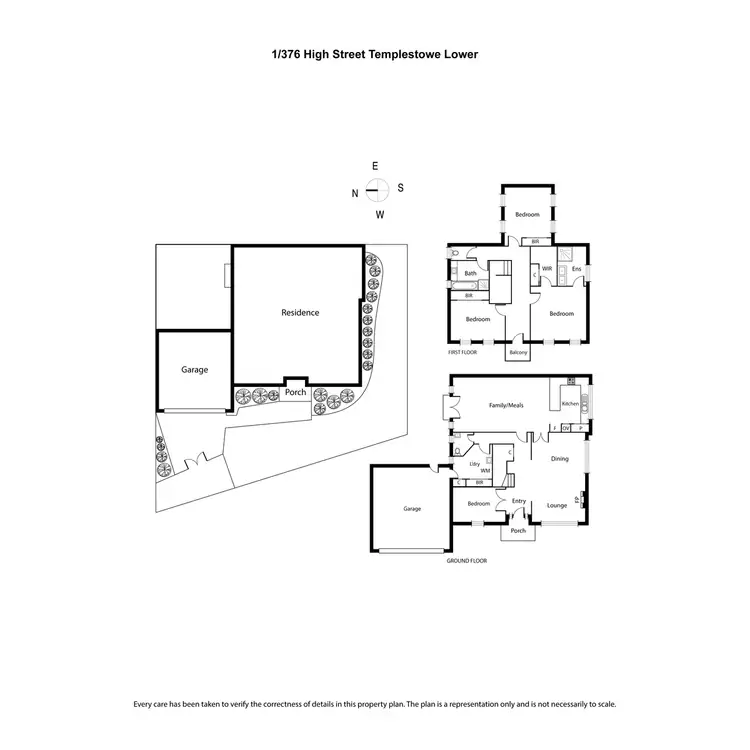 Floorplan of Homely townhouse listing, 1/376 High Street, Templestowe Lower VIC 3107