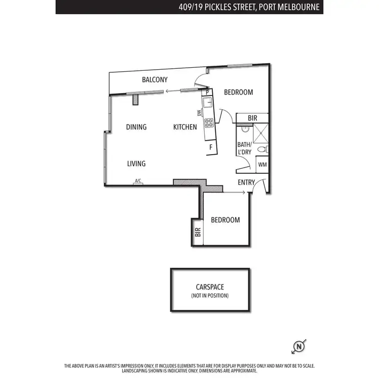 Floorplan of Homely apartment listing, 409/19 Pickles Street, Port Melbourne VIC 3207