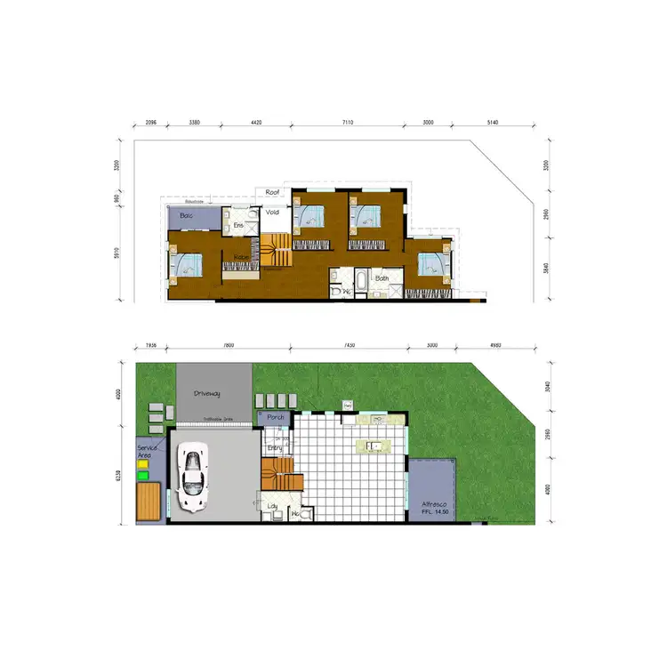 Floorplan of Homely semi-detached listing, 1/2 Mal Burke Street, Southport QLD 4215