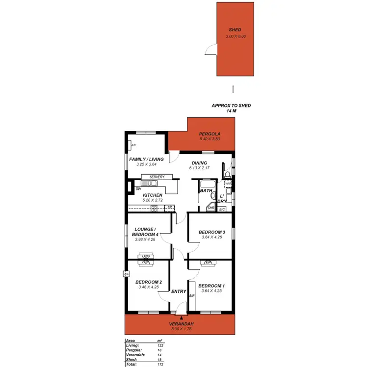Floorplan of Homely house listing, 34 Rowell Crescent, West Croydon SA 5008