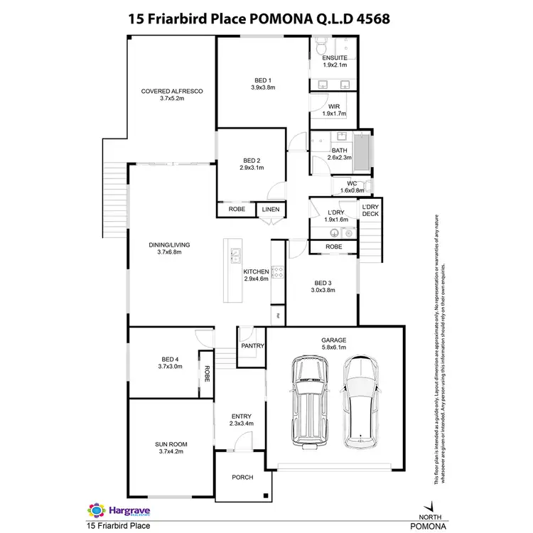 Floorplan of Homely house listing, 15 Friarbird Place, Pomona QLD 4568