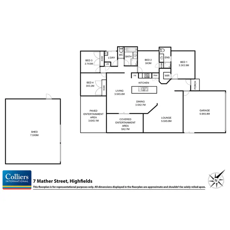Floorplan of Homely house listing, 7 Mather Street, Highfields QLD 4352