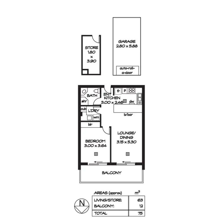 Floorplan of Homely unit listing, 303/160 Fullarton Road, Rose Park SA 5067