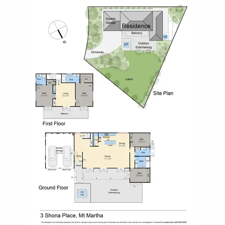 Floorplan of Homely house listing, 3 Shona Place, Mount Martha VIC 3934