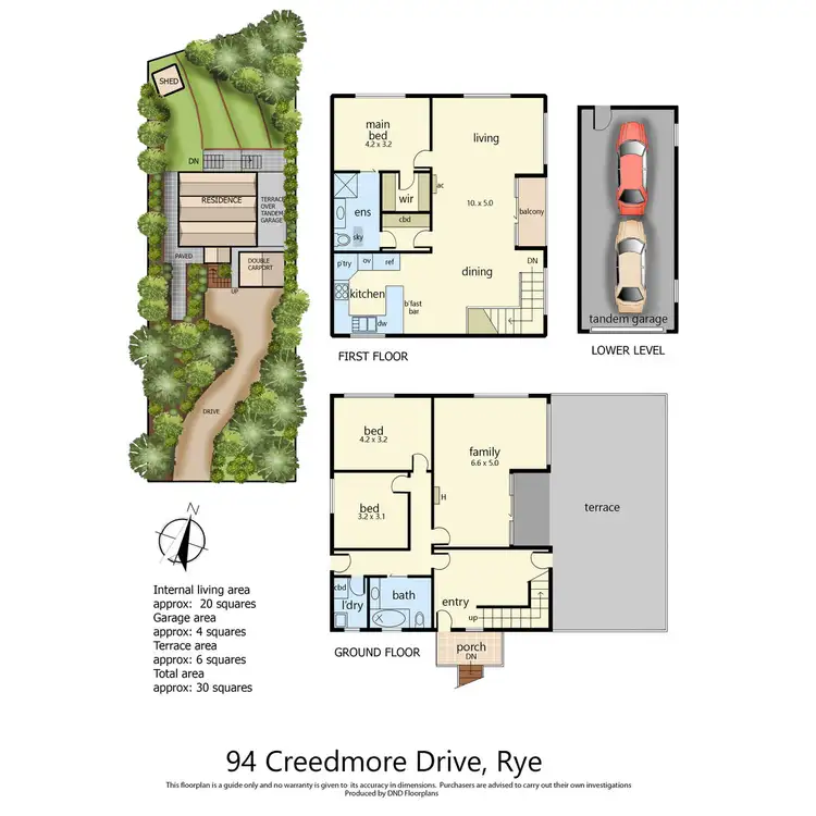 Floorplan of Homely house listing, 94 Creedmore Drive, Rye VIC 3941