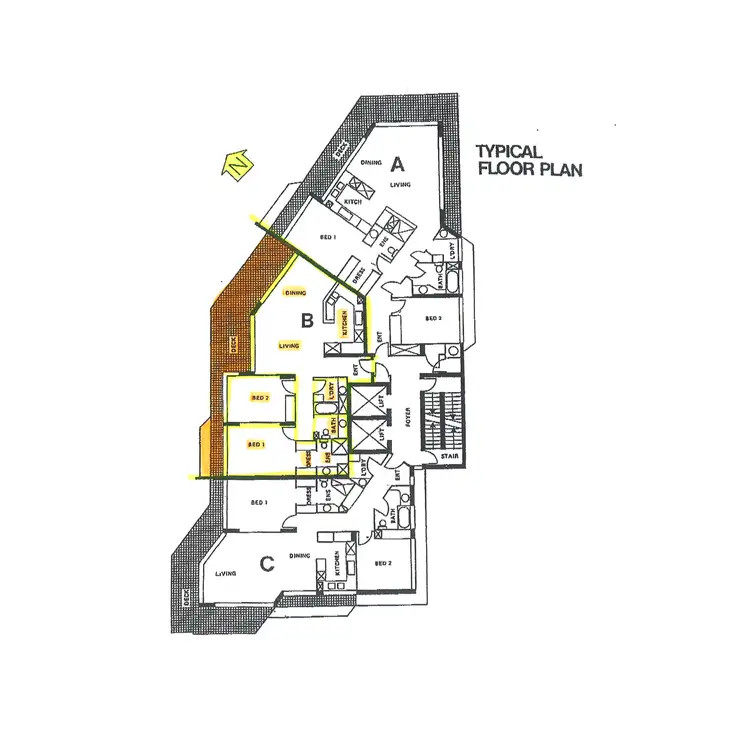 Floorplan of Homely apartment listing, Bougainvillea, 3544 Main Beach Parade, Main Beach QLD 4217