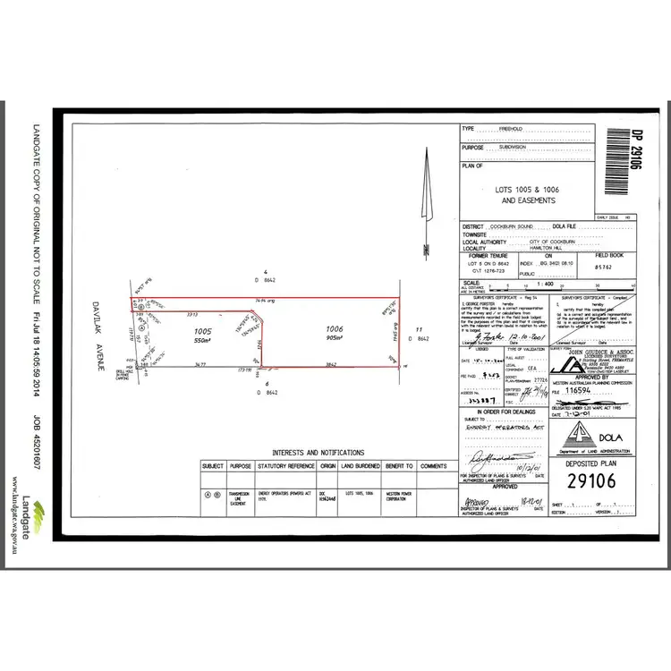 Floorplan of Homely land listing, 50 Davilak Avenue, Hamilton Hill WA 6163