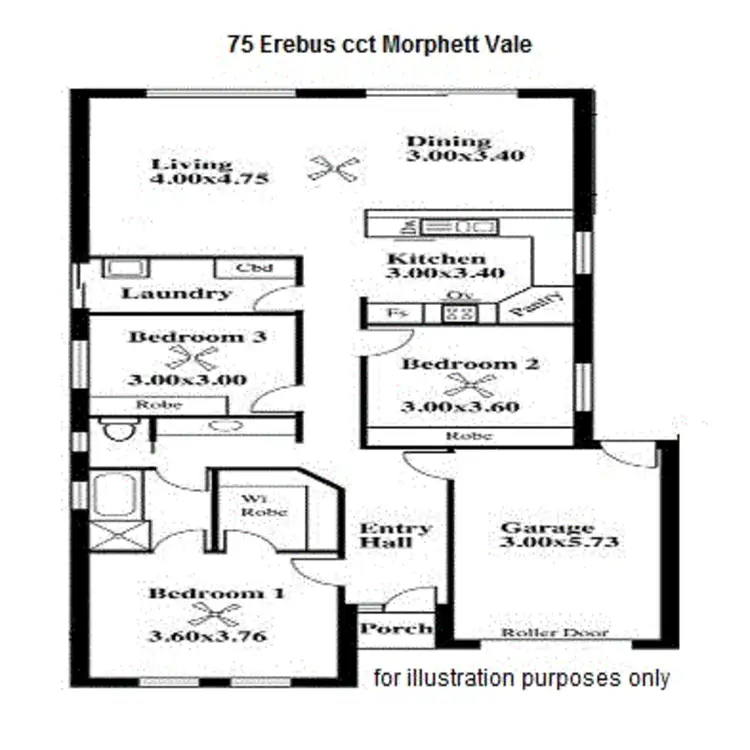 Floorplan of Homely house listing, 75 Erebus Circuit, Morphett Vale SA 5162