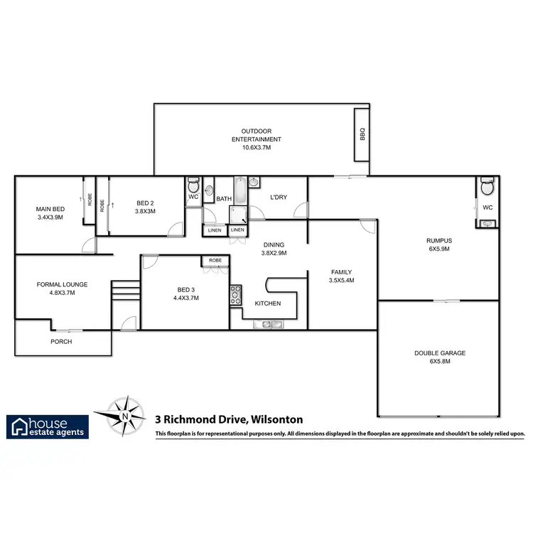 Floorplan of Homely house listing, 3 Richmond Drive, Wilsonton QLD 4350