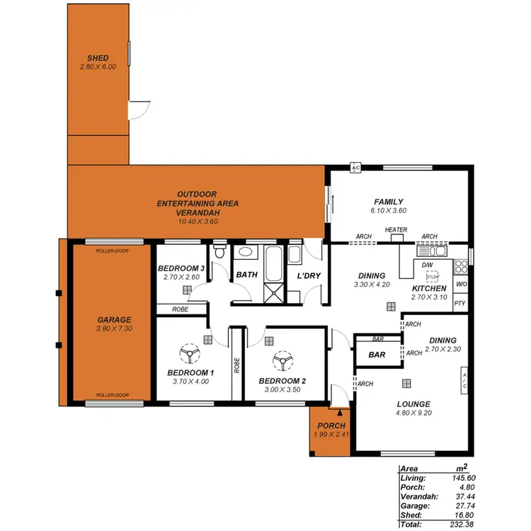Floorplan of Homely house listing, 6 Bermudez Crescent, Paralowie SA 5108