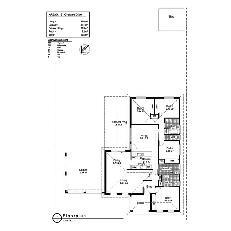 Floorplan of Homely house listing, 31 Overdale Drive, Bourkelands NSW 2650