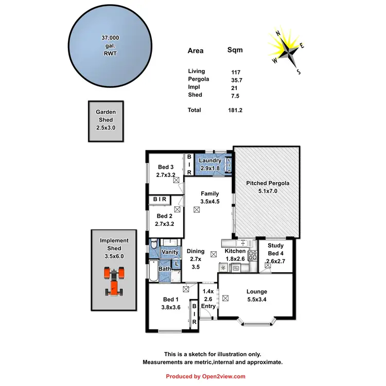 Floorplan of Homely house listing, 12 Rounsevell Road, Williamstown SA 5351