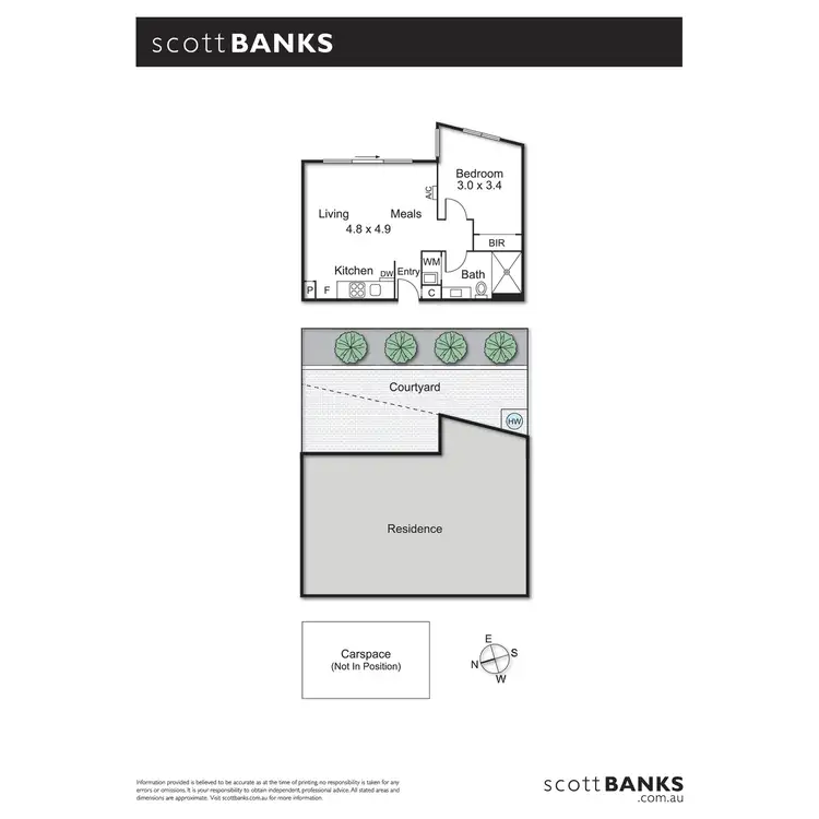 Floorplan of Homely apartment listing, 4/1526 High Street, Glen Iris VIC 3146