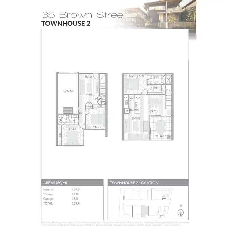 Floorplan of Homely townhouse listing, 2/35 Brown, Camp Hill QLD 4152