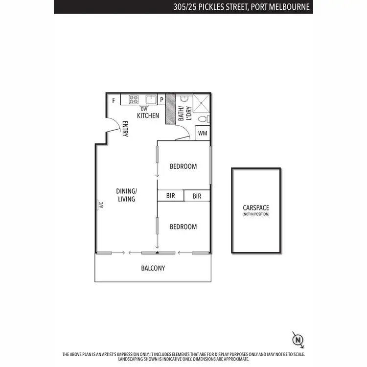Floorplan of Homely apartment listing, 305/25 Pickles Street, Port Melbourne VIC 3207