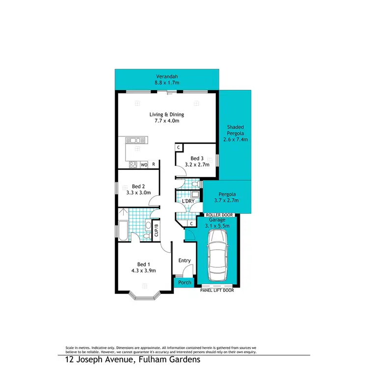 Floorplan of Homely house listing, 12 Joseph Avenue, Fulham Gardens SA 5024