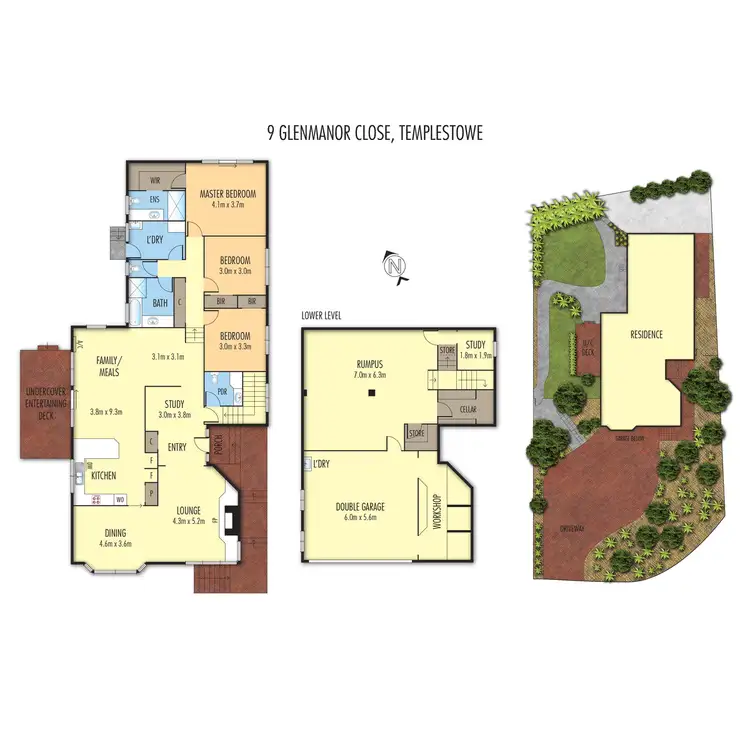 Floorplan of Homely house listing, 9 Glenmanor Close, Templestowe VIC 3106