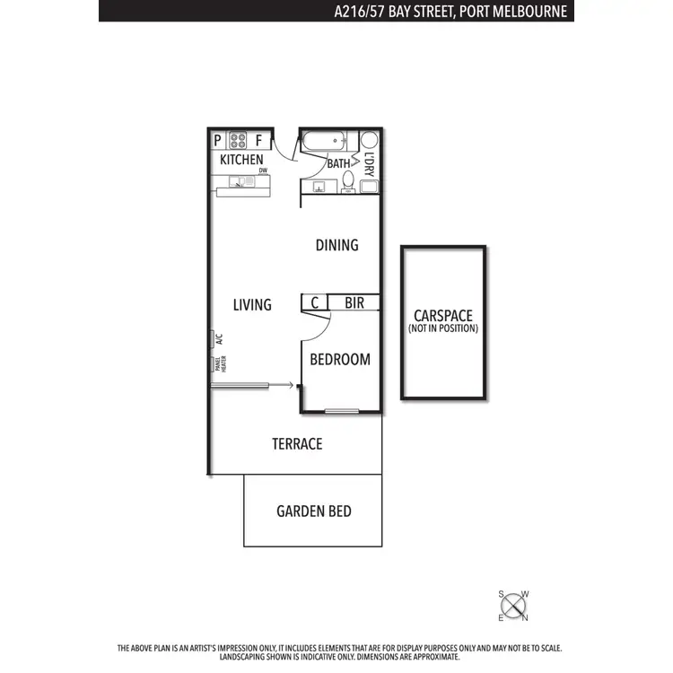 Floorplan of Homely apartment listing, A216/57 Bay Street, Port Melbourne VIC 3207