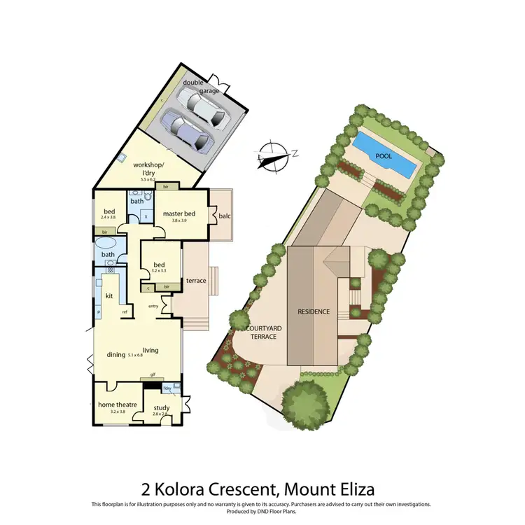Floorplan of Homely house listing, 2 Kolora Crescent, Mount Eliza VIC 3930