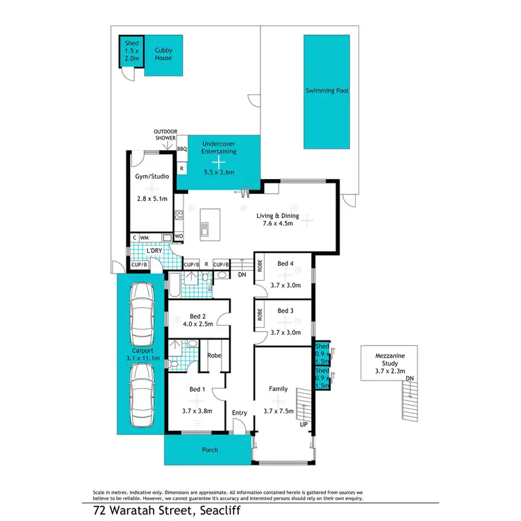 Floorplan of Homely house listing, 72 Waratah Street, Seacliff SA 5049