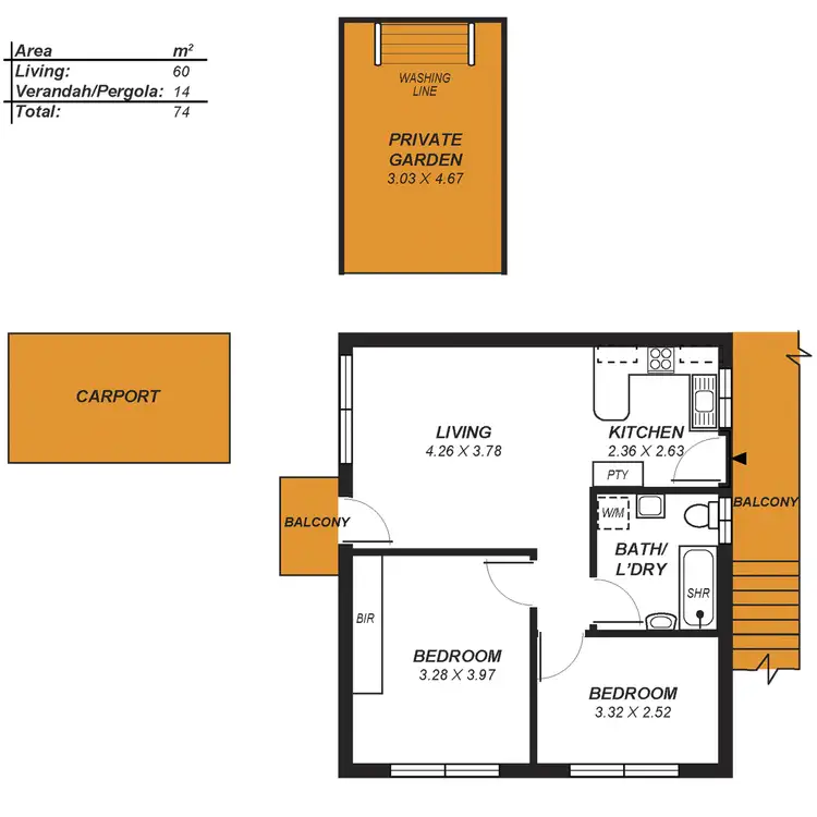 Floorplan of Homely unit listing, 5/27 Norma Street, Mile End SA 5031