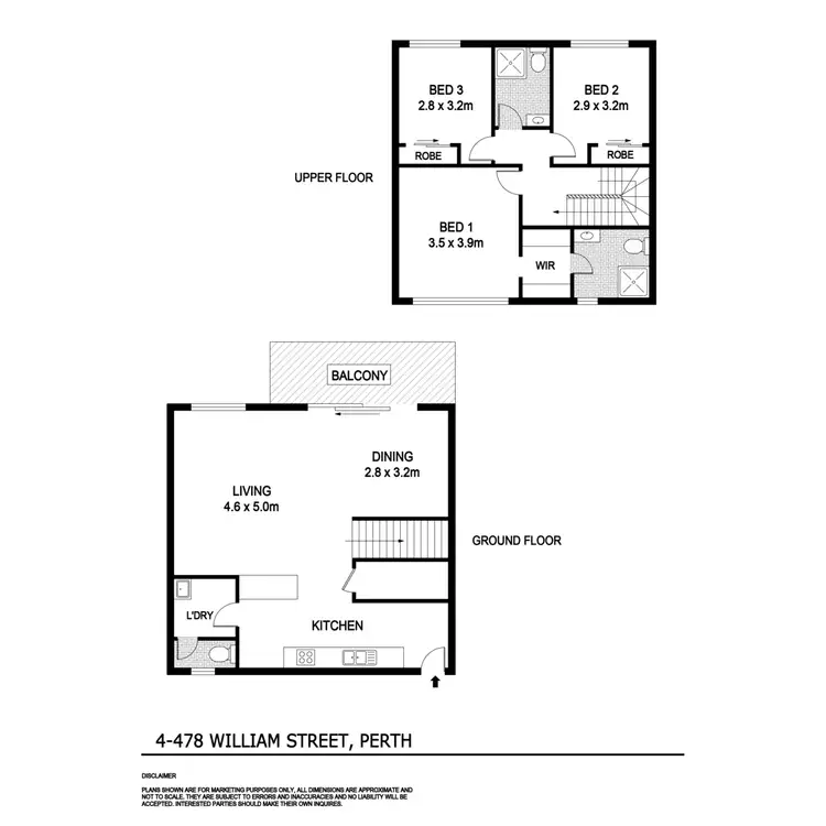 Floorplan of Homely apartment listing, 4/478 William Street, Perth WA 6000