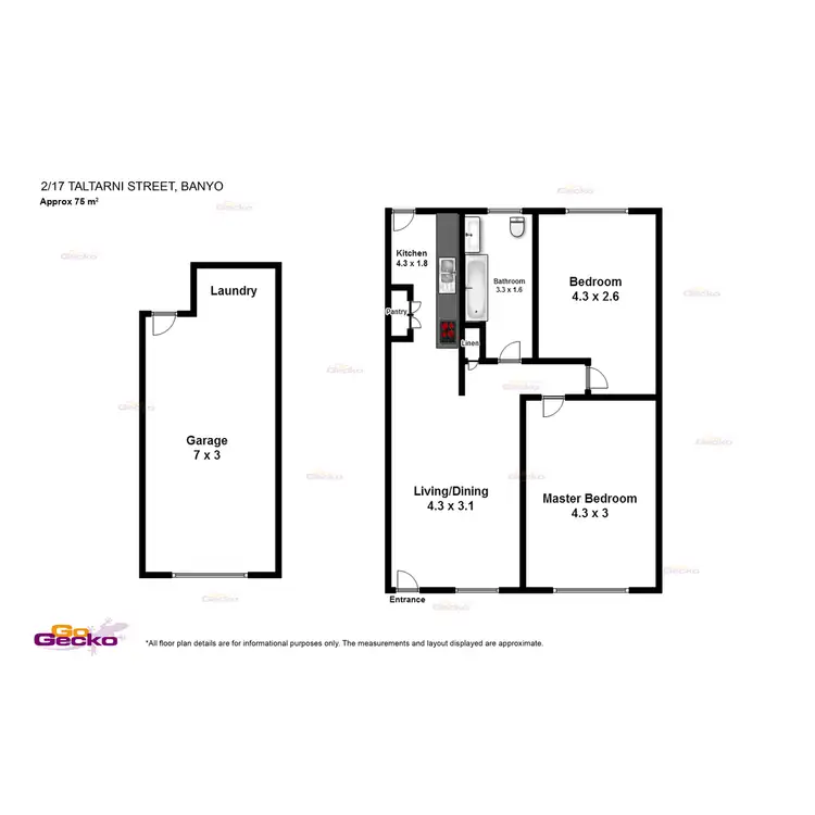 Floorplan of Homely unit listing, 2/17 Taltarni Street, Banyo QLD 4014