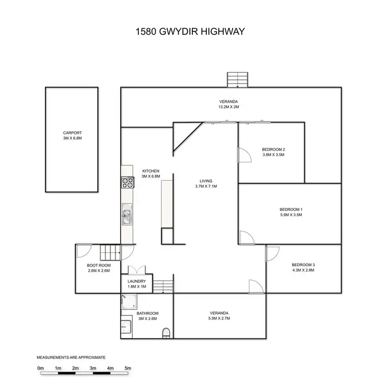 Floorplan of Homely rural property listing, 1580 Gwydir Highway, Ramornie NSW 2460