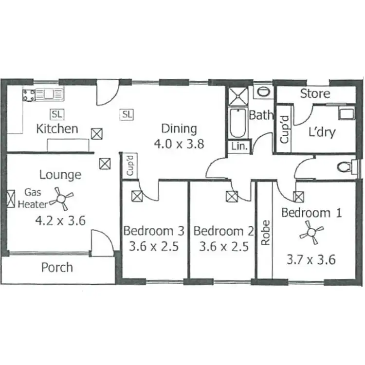 Floorplan of Homely house listing, 16 Christopher Road, Christie Downs SA 5164