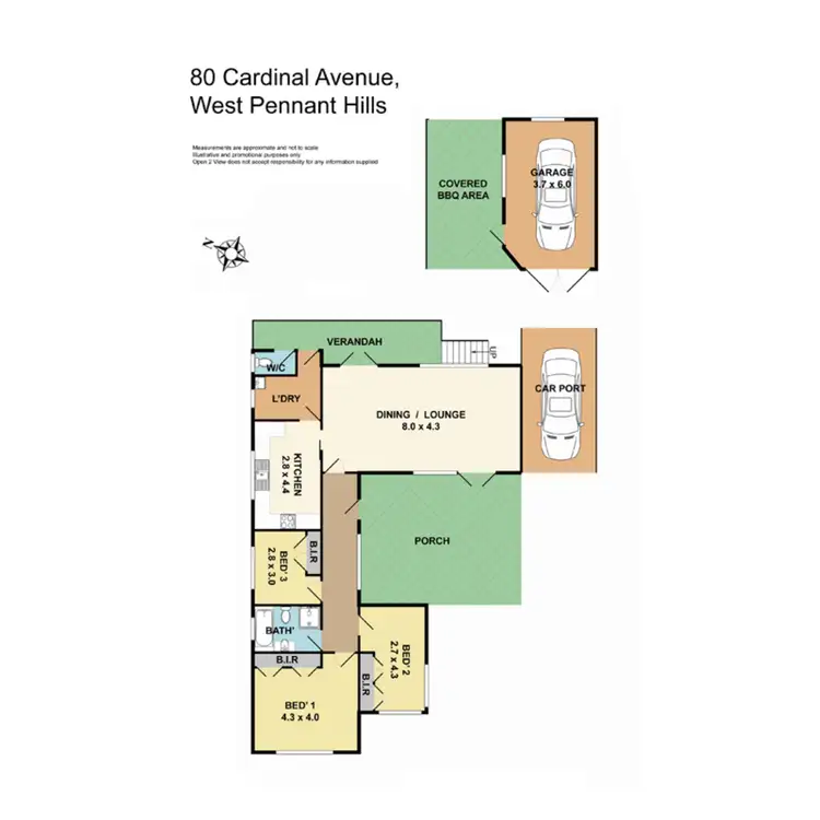Floorplan of Homely house listing, 80 Cardinal Avenue, West Pennant Hills NSW 2125