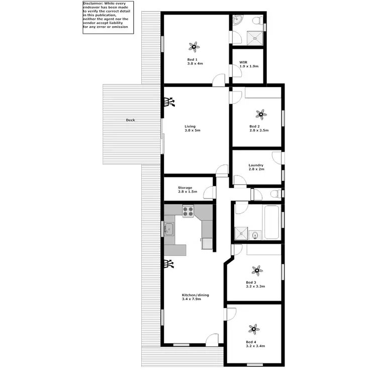 Floorplan of Homely house listing, 12 Black Street, Port Lincoln SA 5606