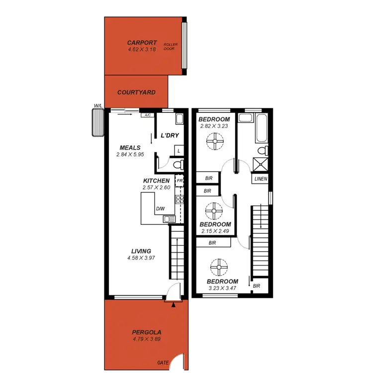 Floorplan of Homely townhouse listing, 18A O'Halloran Street, Adelaide SA 5000