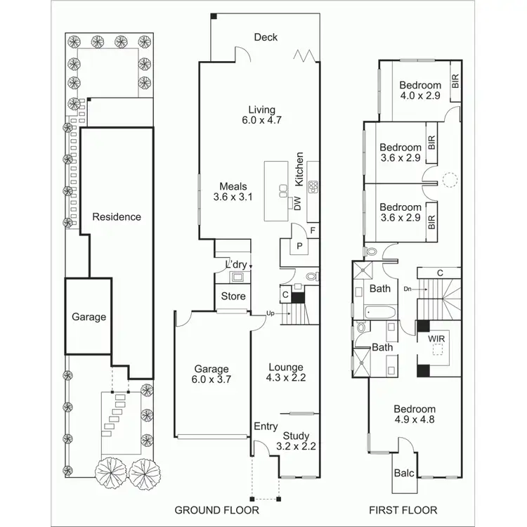 Floorplan of Homely townhouse listing, 37A Windsor Avenue, Mckinnon VIC 3204