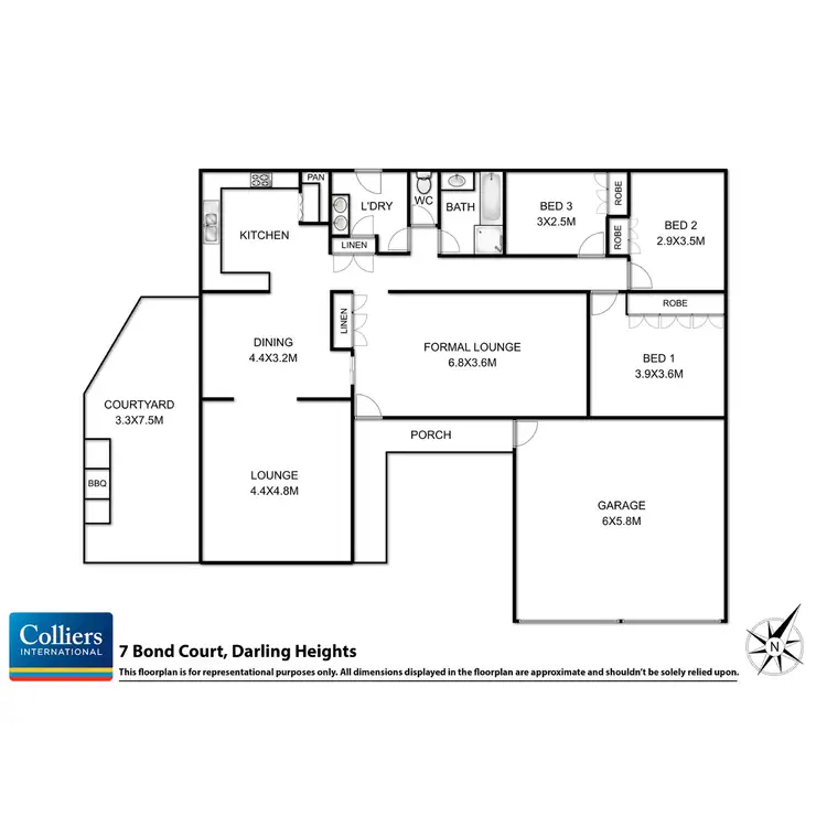 Floorplan of Homely house listing, 7 Bond Court, Darling Heights QLD 4350