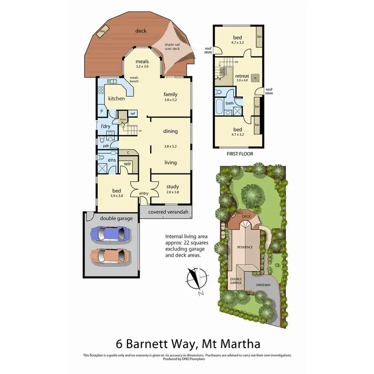 Floorplan of Homely house listing, 6 Barnett Way, Mount Martha VIC 3934