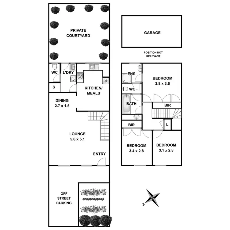 Floorplan of Homely townhouse listing, 34/77-79 Bayswater Road, Croydon VIC 3136