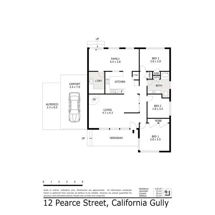 Floorplan of Homely house listing, 12 Pearce Street, California Gully VIC 3556