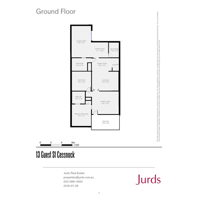 Floorplan of Homely house listing, 13 Guest Street, Cessnock NSW 2325