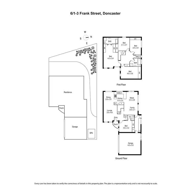 Floorplan of Homely townhouse listing, 6/1-3 Frank Street, Doncaster VIC 3108