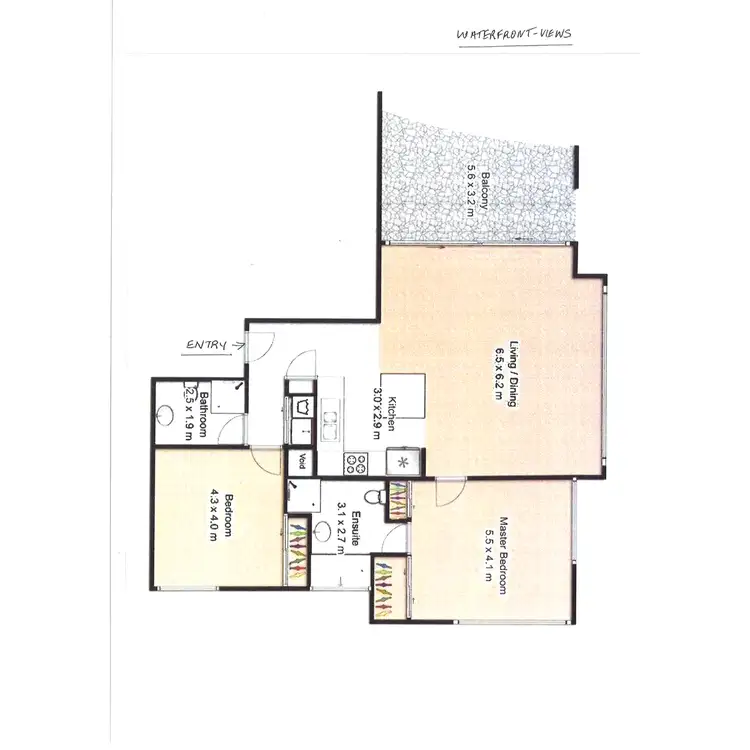 Floorplan of Homely apartment listing, 409 The Grand, 360 Marine Parade, Labrador QLD 4215