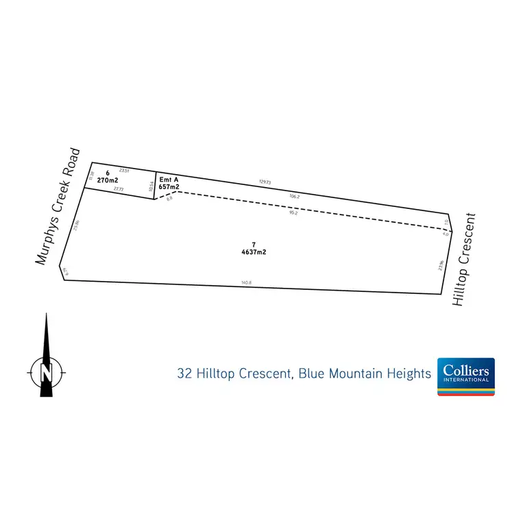 Floorplan of Homely land listing, 32 Hilltop Crescent, Blue Mountain Heights QLD 4350
