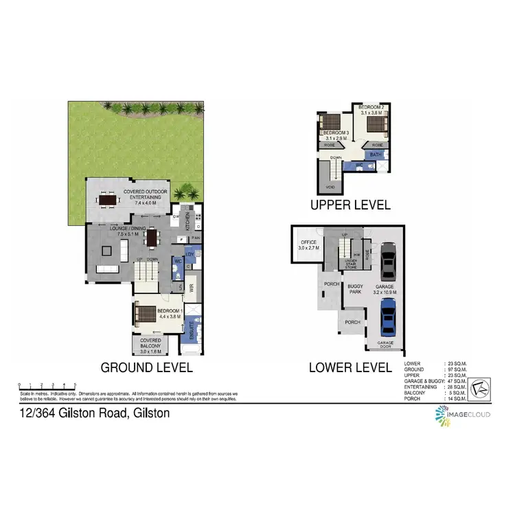 Floorplan of Homely townhouse listing, 12/364 Gilston Road, Gilston QLD 4211