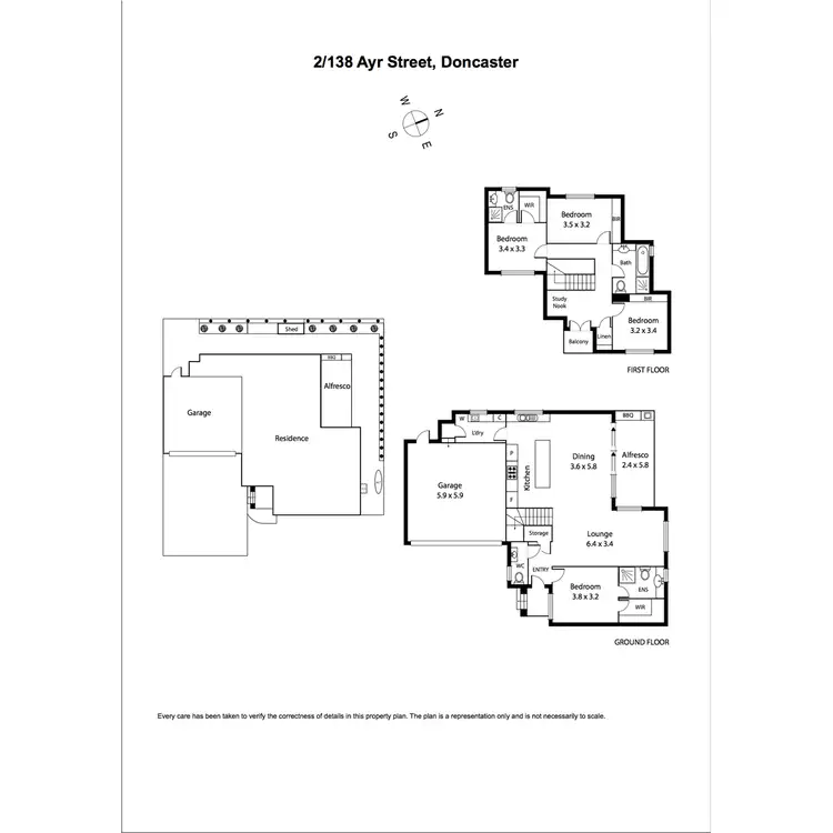 Floorplan of Homely townhouse listing, 2/138 Ayr Street, Doncaster VIC 3108